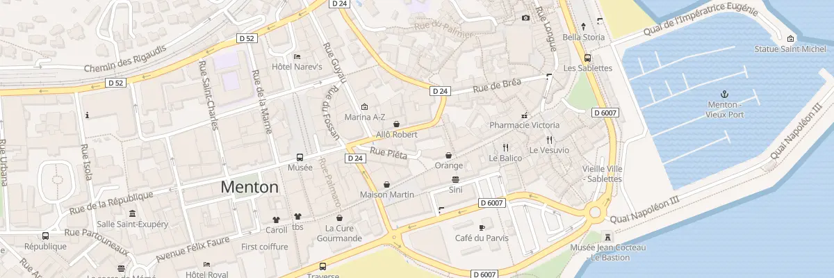 Plan du 6 Rue General Gallieni à Menton