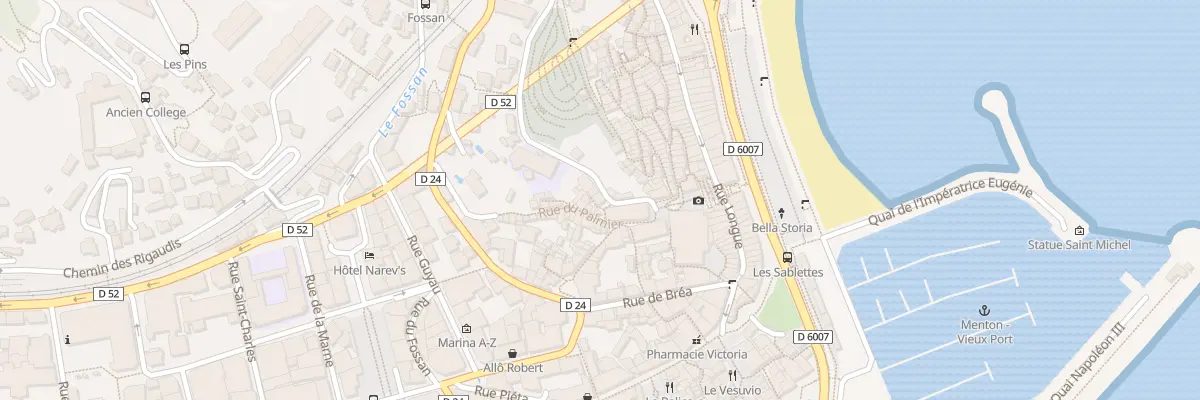 Plan du 15 Tra Montee du Souvenir à Menton