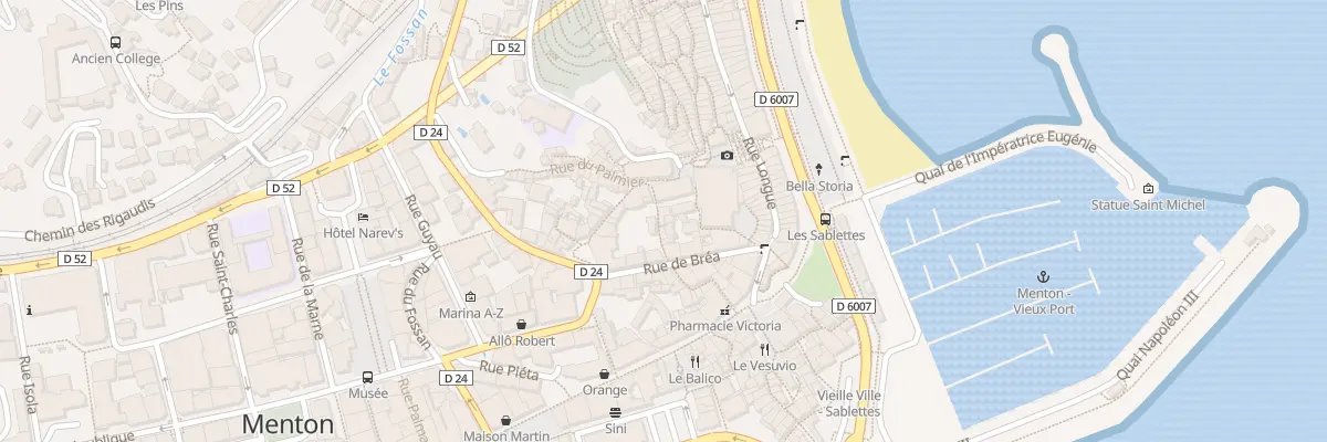 Plan du 7 Rue du Grenadier à Menton