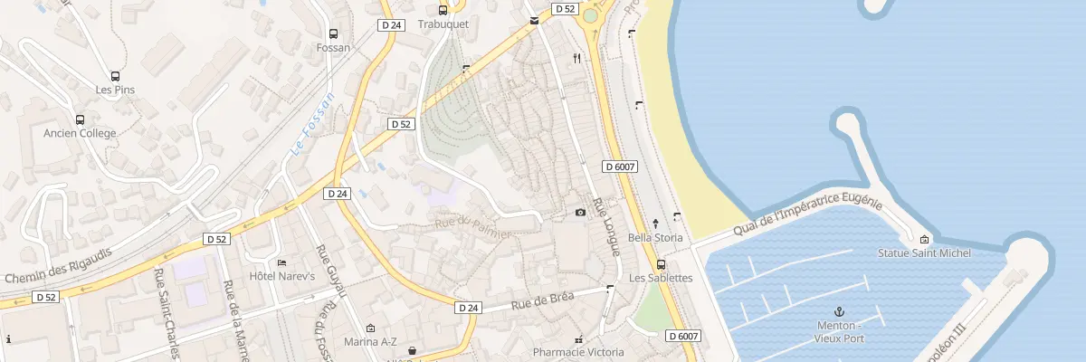 Plan du 9 Rue du Vieux Château à Menton