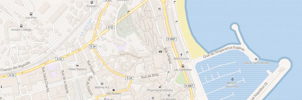 Plan du 1 Rue du Vieux Château à Menton