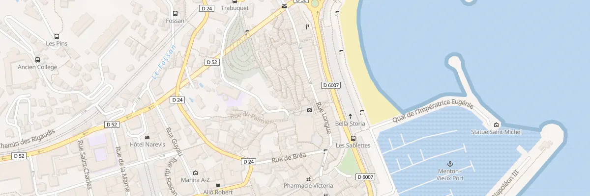 Plan du 10 Rue du Vieux Château à Menton
