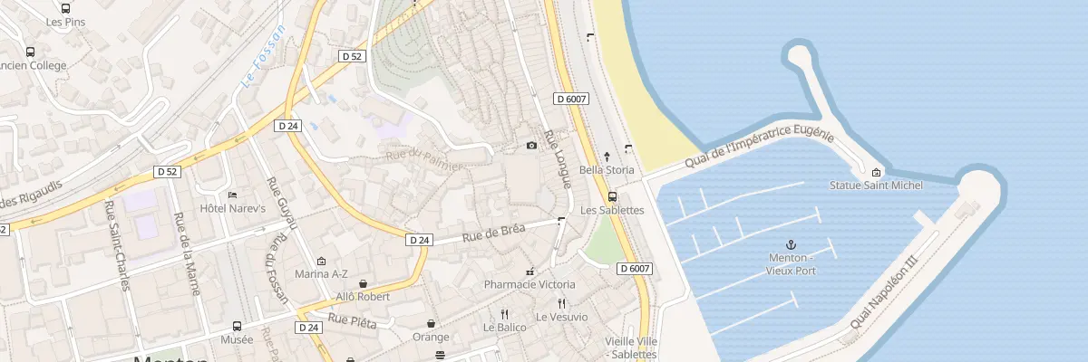 Plan du 4 Pl Honoré II à Menton