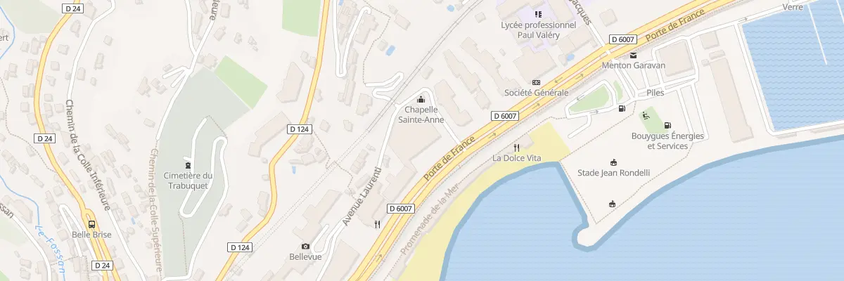 Plan du 13 Pte de France à Menton