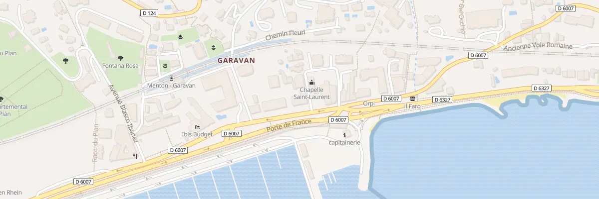 Plan du 69 Pte de France à Menton