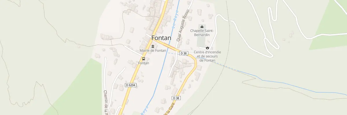 Plan du 1 Quai de la Roya à Fontan