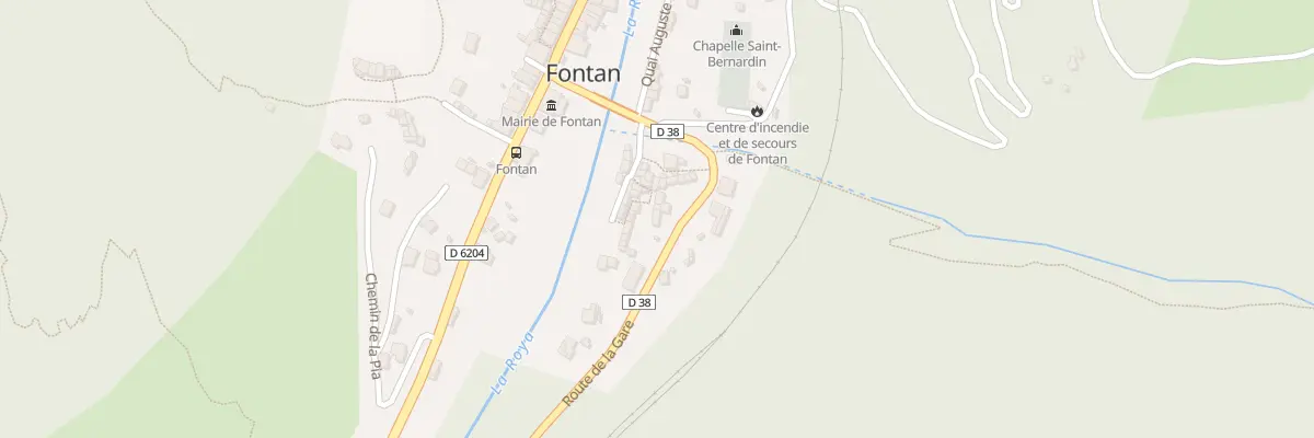 Plan du 3 Rte de la Gare à Fontan