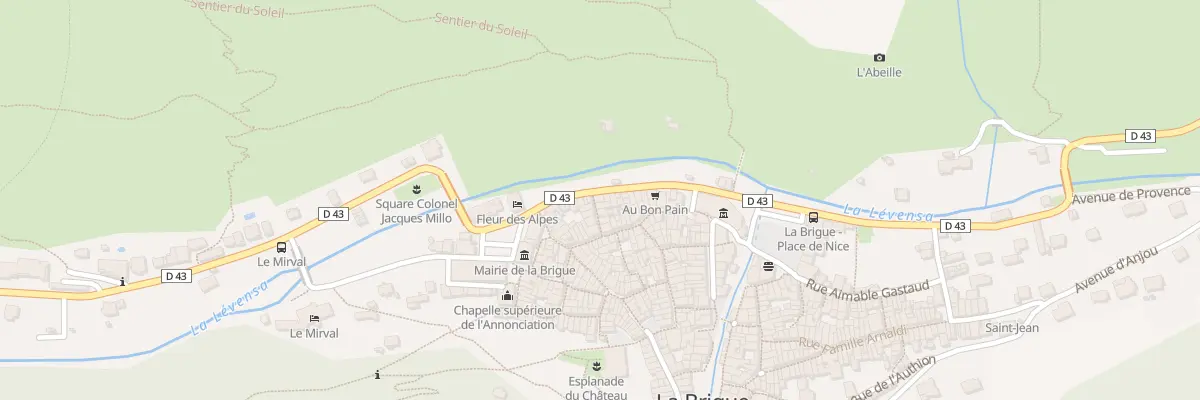 Plan du 14 Av du General de Gaulle à La Brigue