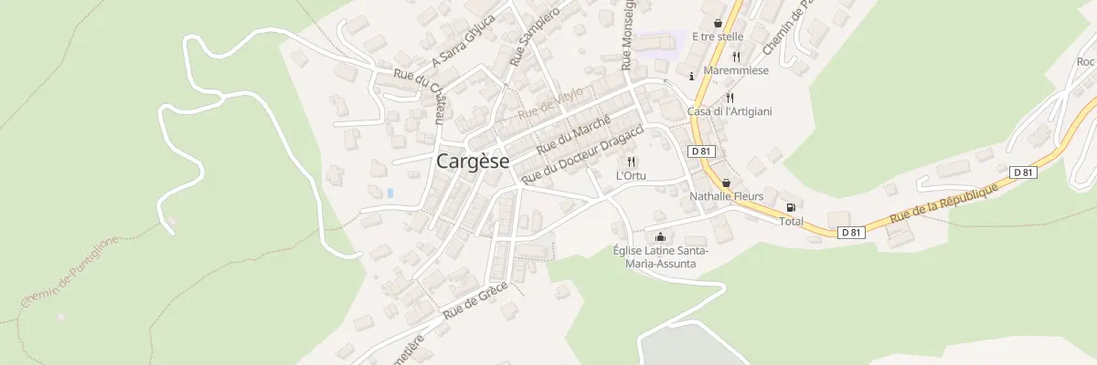 Plan du 5585 Rue du Docteur Dragacci à Cargèse