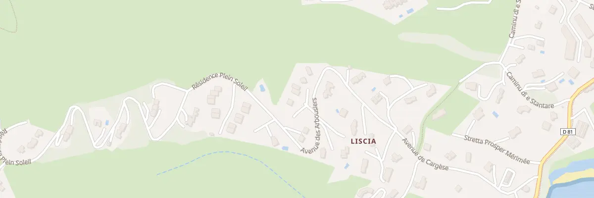Plan du 5402 Liscia à Vico