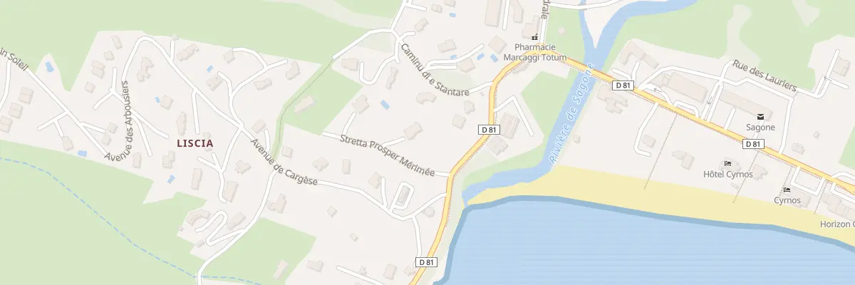Plan du 5383 Liscia à Vico