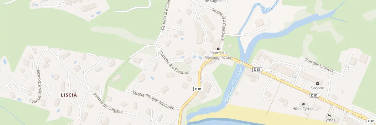 Plan du 5385 Liscia à Vico