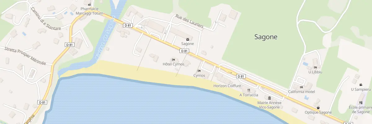 Plan du 5371 Chioselli à Vico