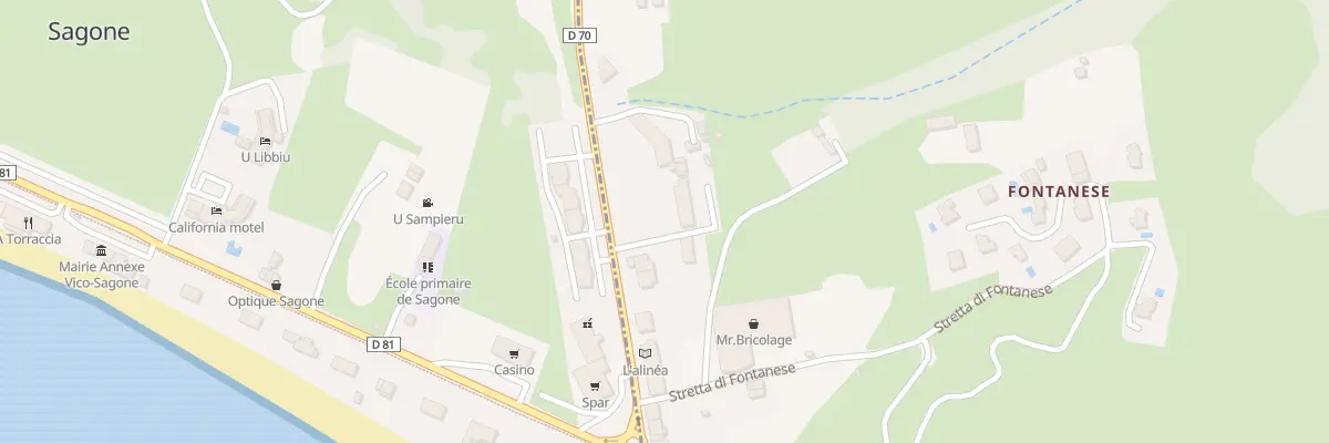 Plan du 5190 Sagone à Vico