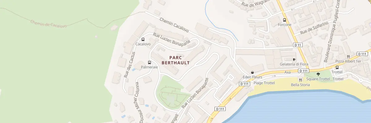 Plan du 9001 Parc Berthault Les Palmiers à Ajaccio