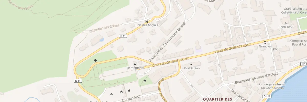 Plan du 3 Rue du Commandant Benielli à Ajaccio