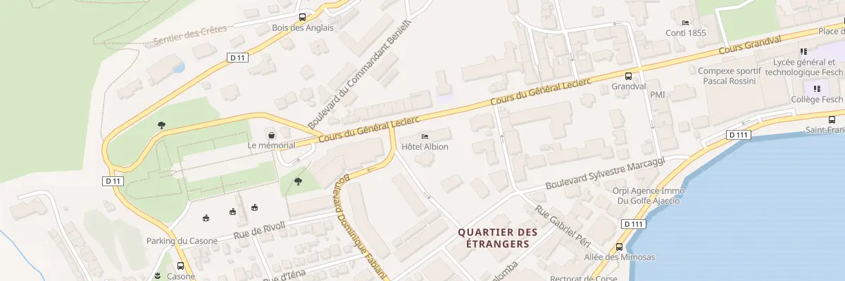 Plan du 17 Crs General Leclerc à Ajaccio