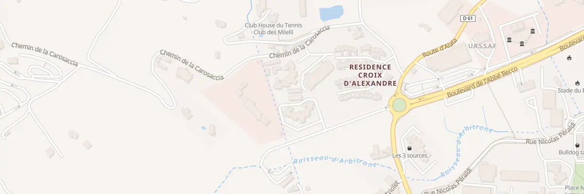 Plan du 1B Terrasses des Milelli à Ajaccio