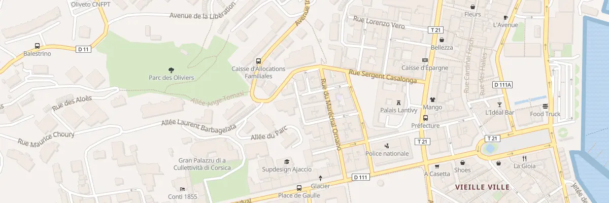 Plan du 7B Rue Docteur Clada à Ajaccio