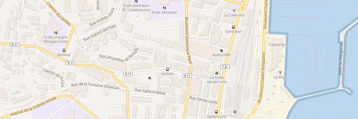 Plan du 9 Rue Doc Dell Pellegrino à Ajaccio