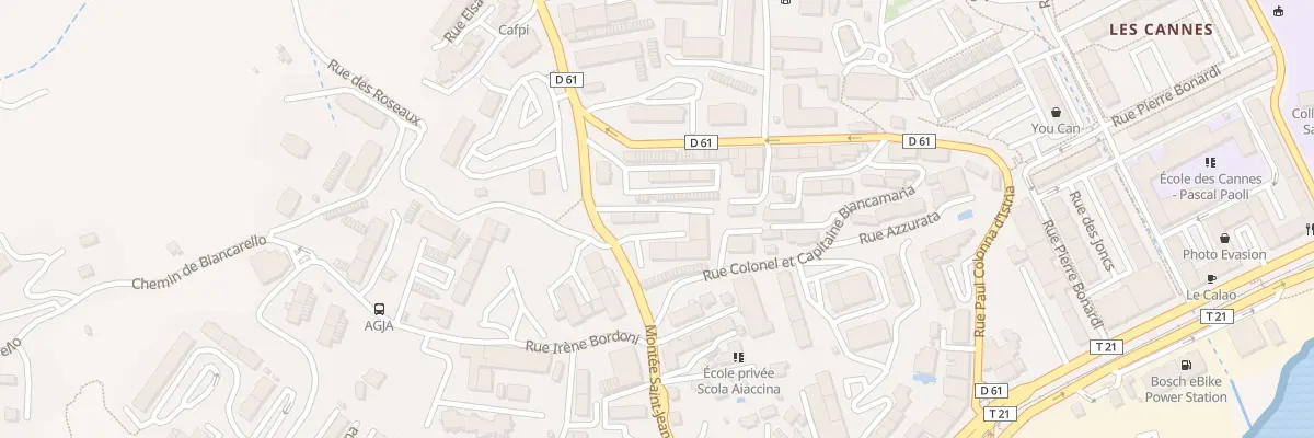 Plan du 9030 Rue Biancamaria Amandiers à Ajaccio