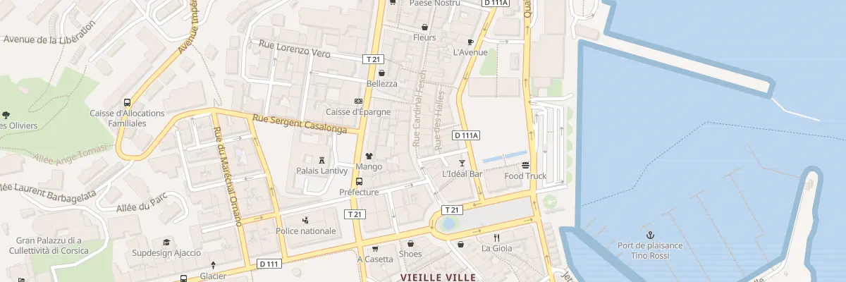 Plan du 14 Rue Cardinal Fesch à Ajaccio
