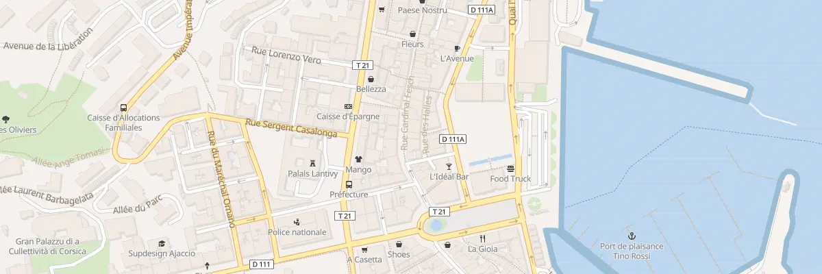 Plan du 16 Rue Cardinal Fesch à Ajaccio