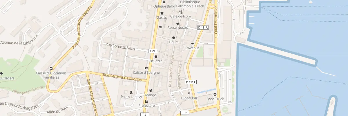 Plan du 28 Rue Cardinal Fesch à Ajaccio