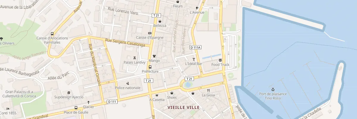 Plan du 10 Rue Cardinal Fesch à Ajaccio