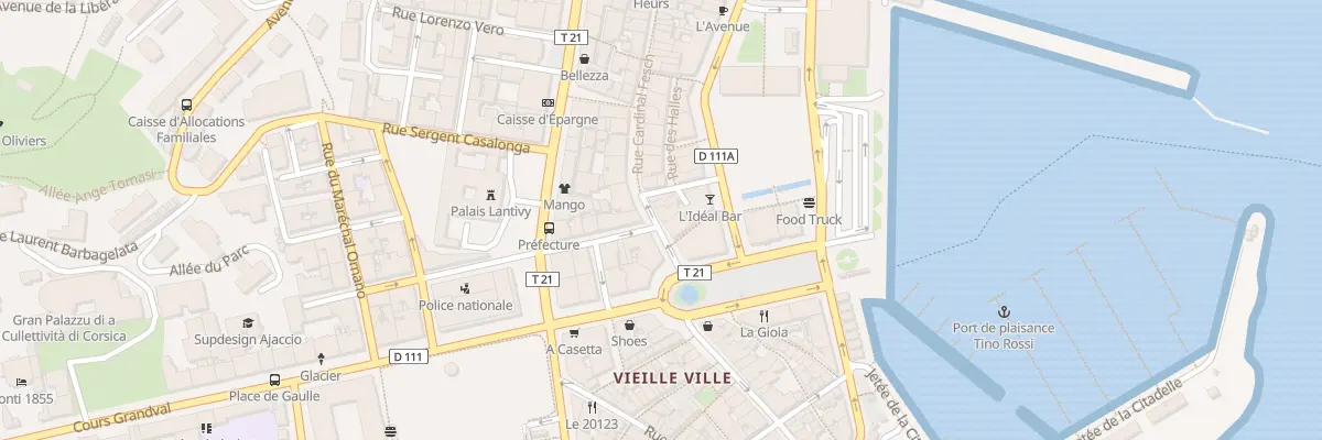 Plan du 6 Rue Cardinal Fesch à Ajaccio