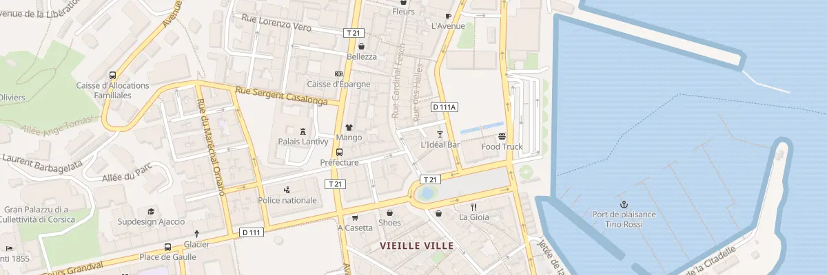 Plan du 8 Rue Cardinal Fesch à Ajaccio