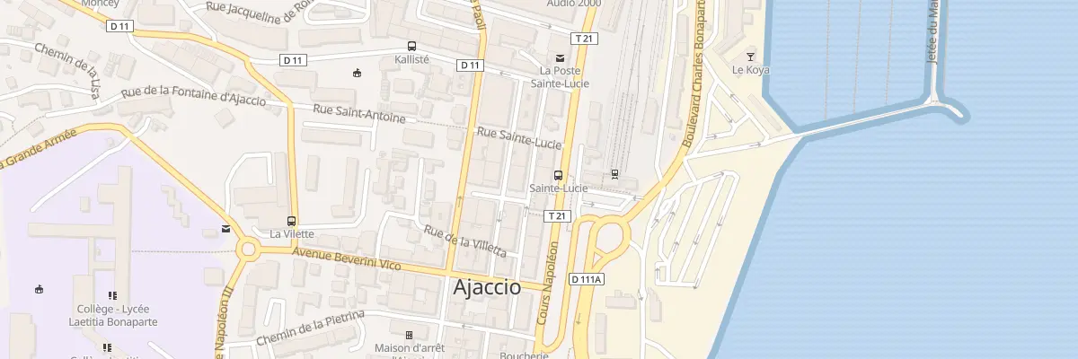 Plan du 75 Crs Napoléon à Ajaccio