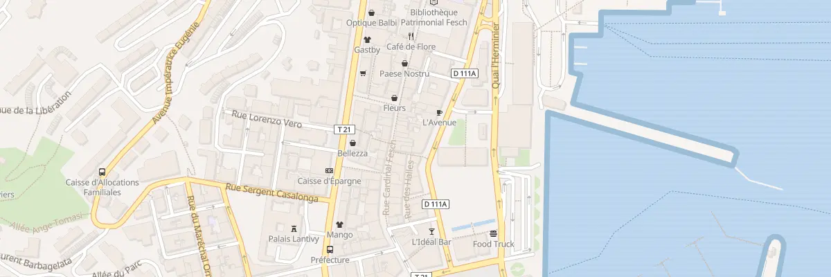 Plan du 34 Rue Cardinal Fesch à Ajaccio