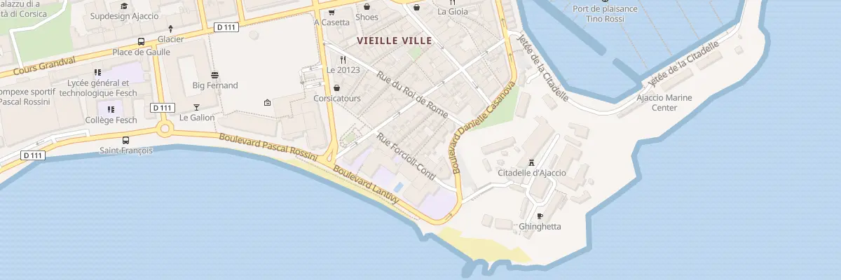Plan du 6 Rue Sainte Claire à Ajaccio