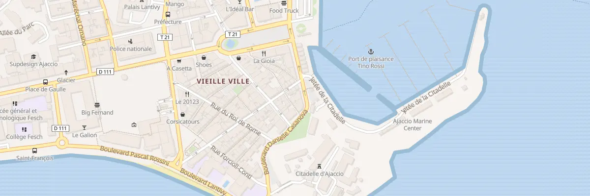 Plan du 6 Quai Napoleon à Ajaccio