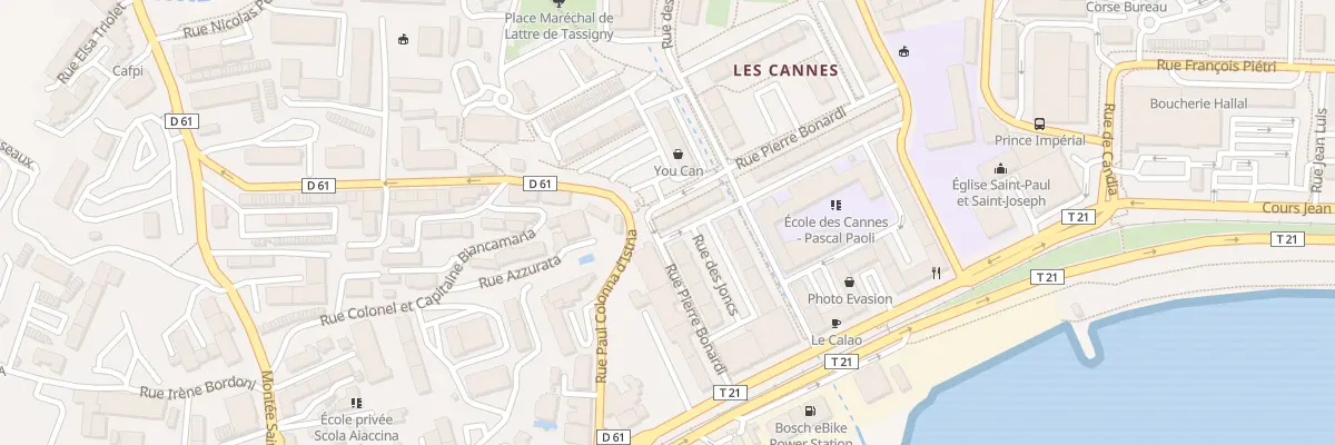 Plan du 16 Rue Jean CHIAPPE à Ajaccio