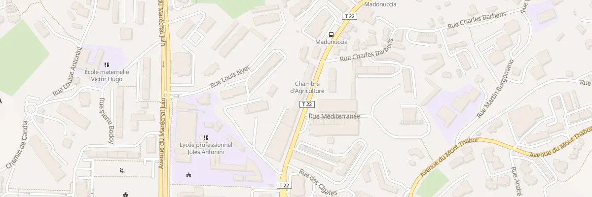Plan du 9021 Av Doct Noel Franchini à Ajaccio