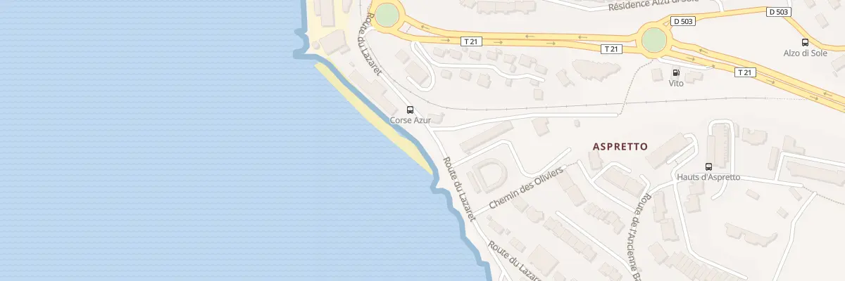 Plan du 9035 Qur Aspretto à Ajaccio