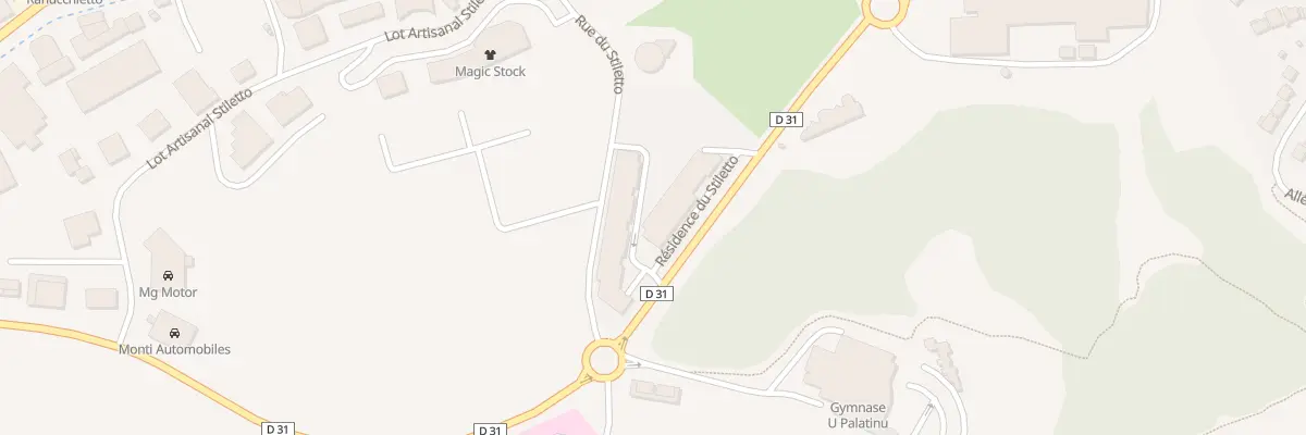 Plan de Res du Stiletto à Ajaccio