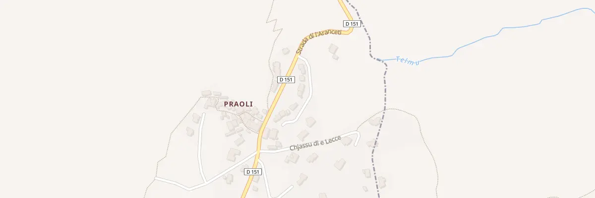 Plan du 4 Hameau de Praoli à Aregno