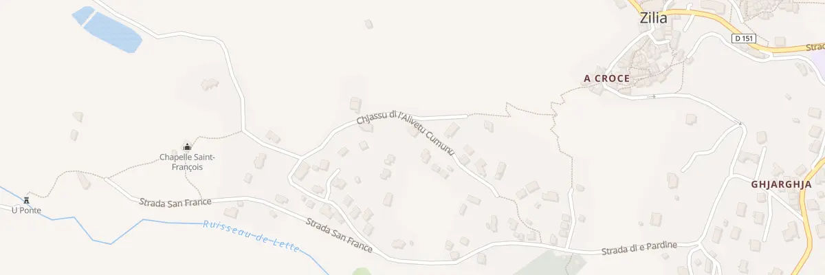 Plan du 519 Olivetto à Zilia