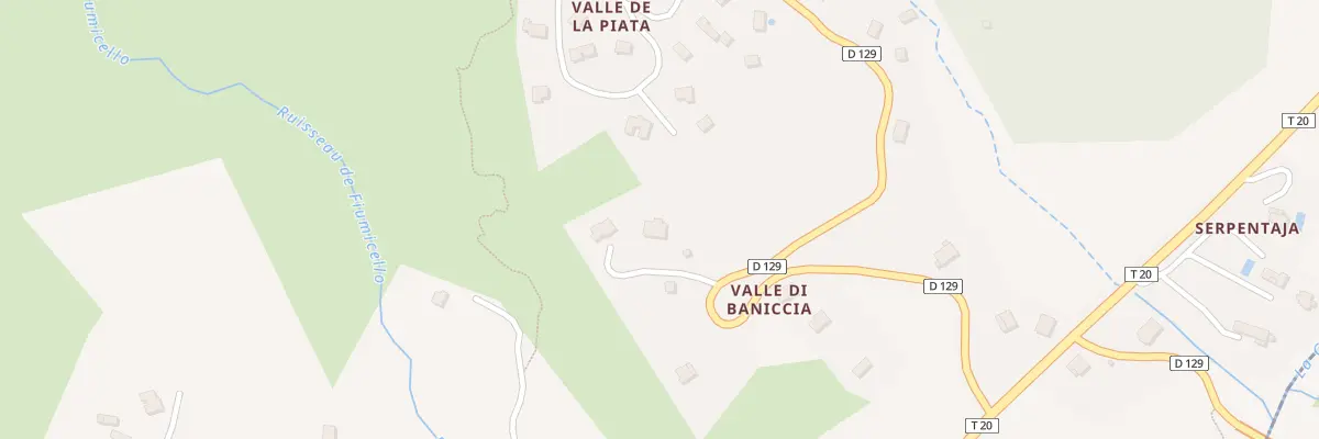 Plan du 1225 Valle Di Baniccia à Tavaco