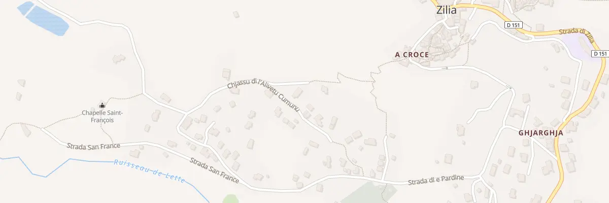 Plan du 221 Che Chjassu Di l’Alivetu Cumun à Zilia