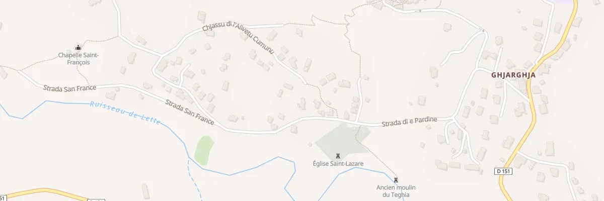 Plan du 96 Rte Strada San France à Zilia