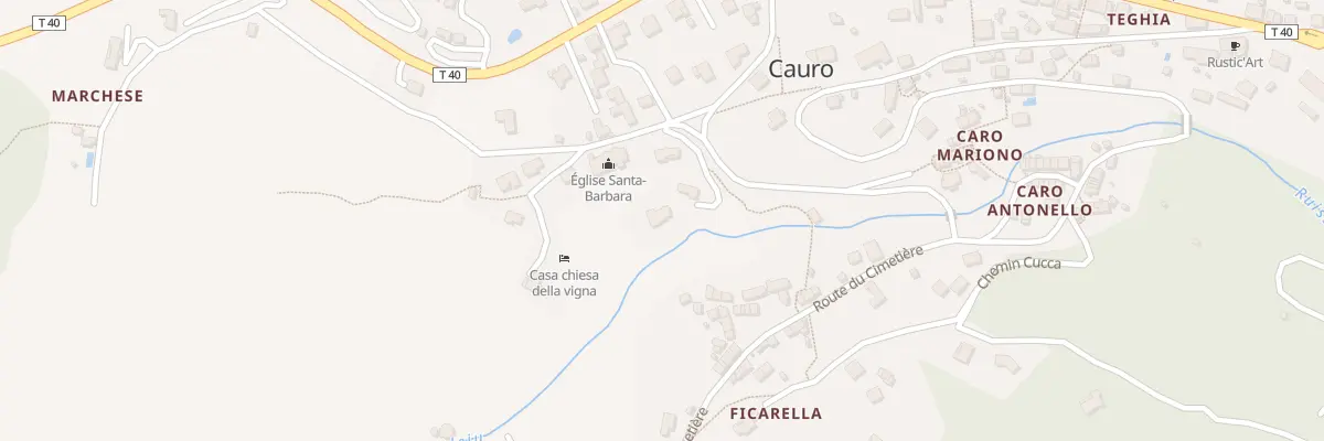 Plan de Chiesa Della Vigna à Cauro