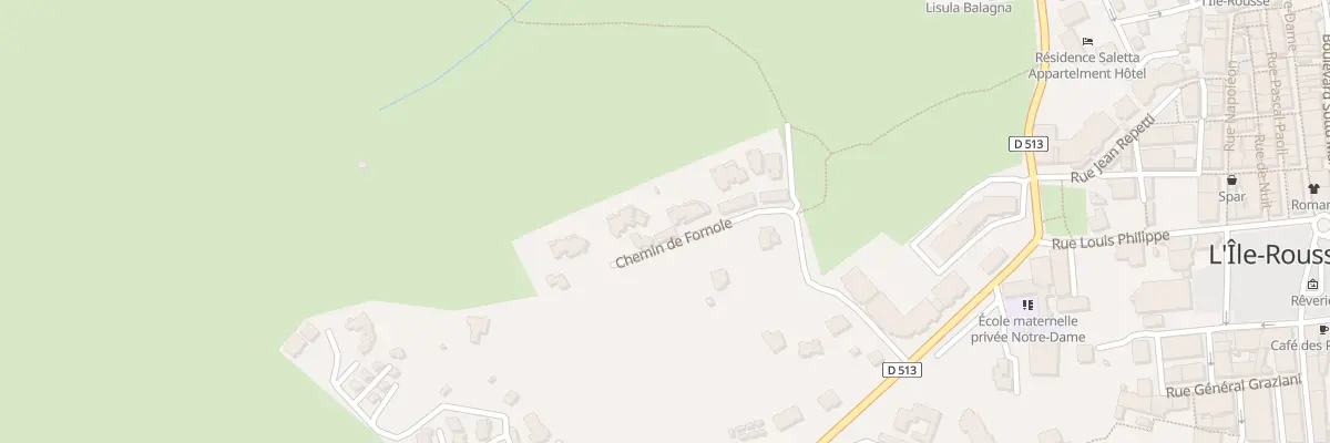 Plan du 4 Che du Fornole à L’Île-Rousse