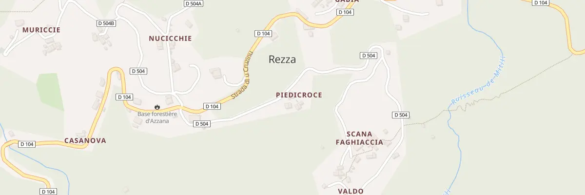Plan du 5036 Piedicroce à Rezza