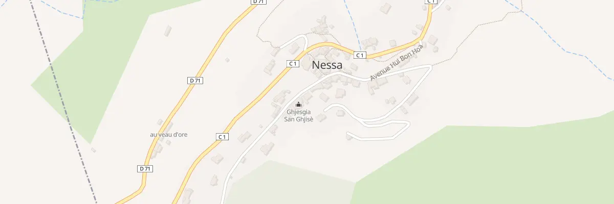 Plan du 1 Qua Culettu à Nessa