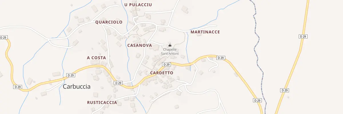Plan du 5183 Cardetto à Carbuccia