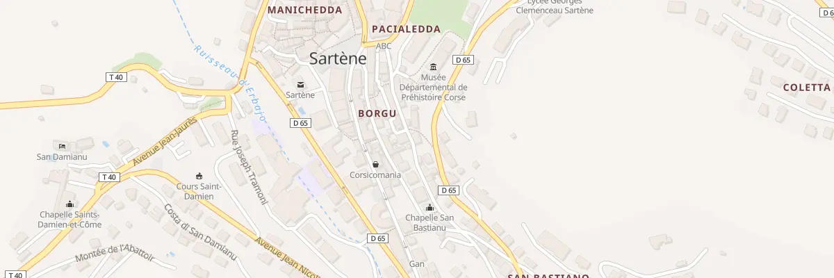 Plan du 160 Rue Valere Peretti Della Rocca à Sartène